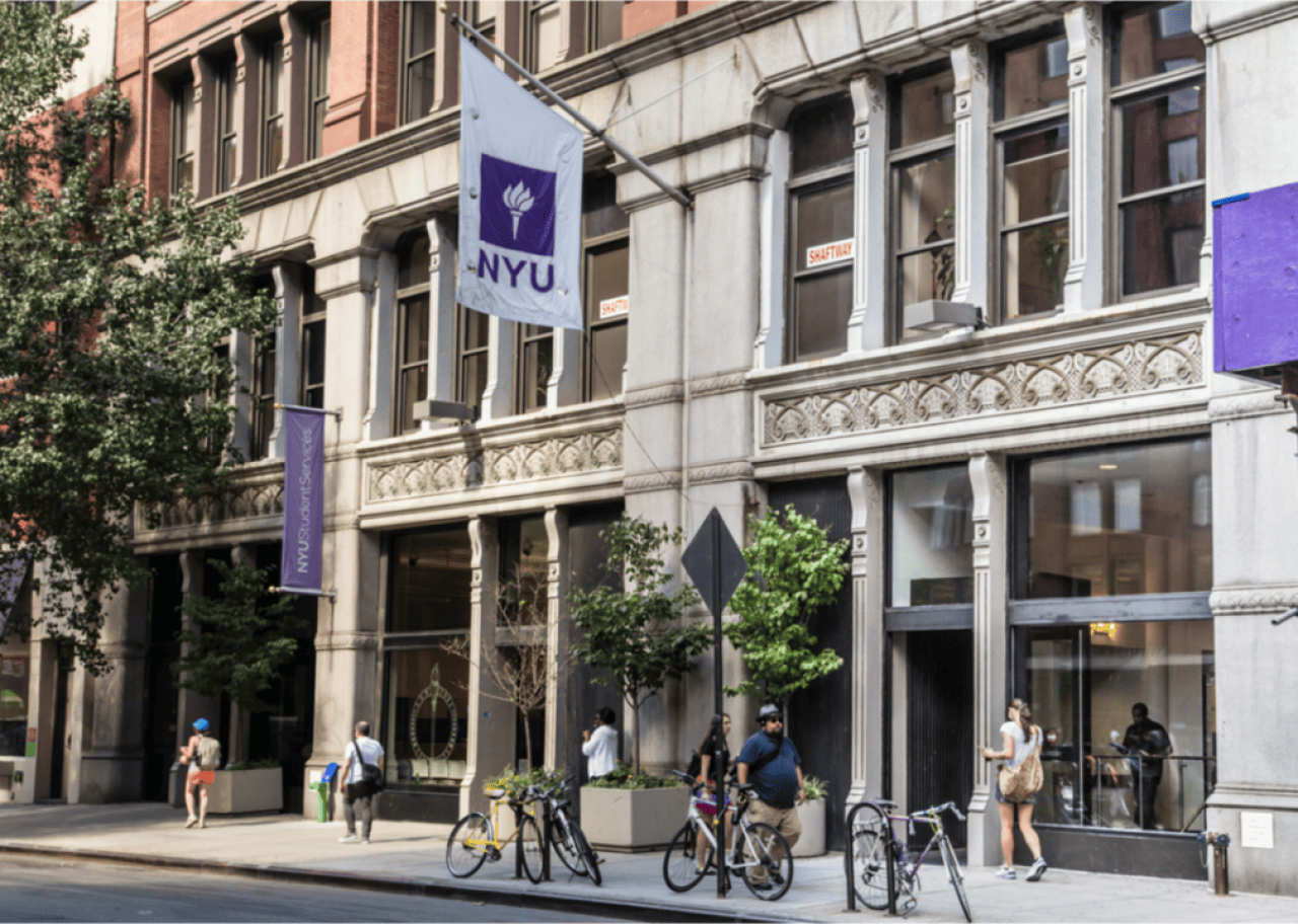 #14. New York University Students on the New York University campus.