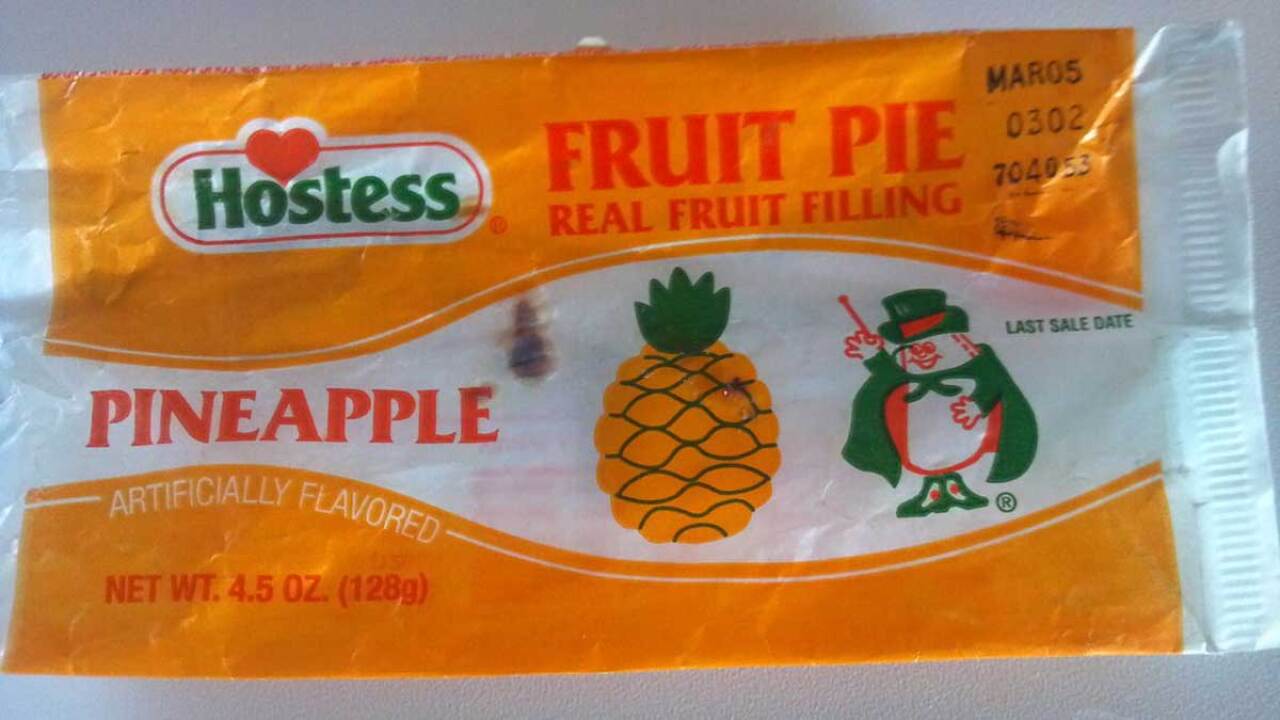 Packaging for the Hostess Pineapple Fruit Pie