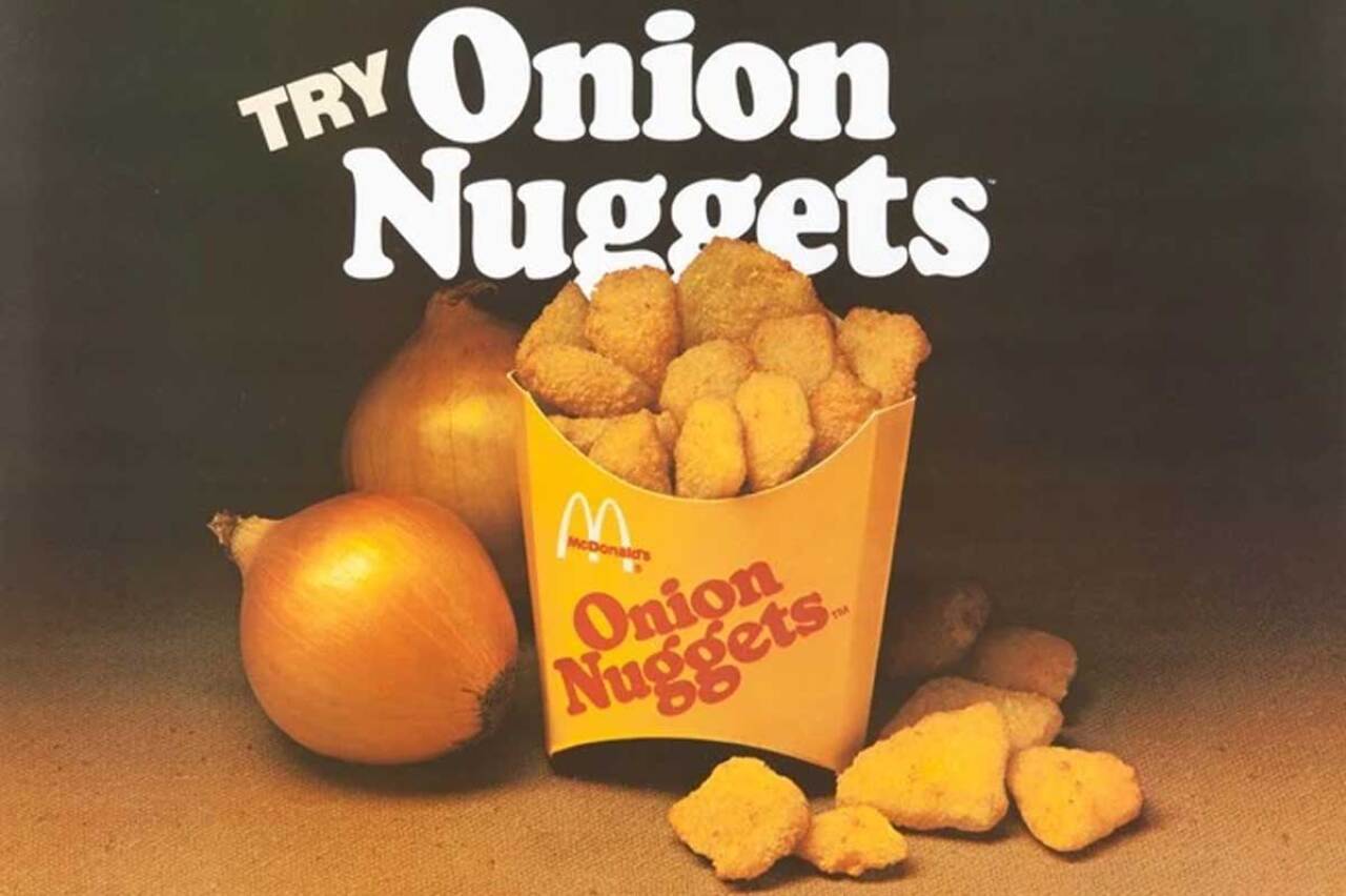 Vintage advertisment for McDonald's Onion Nuggets