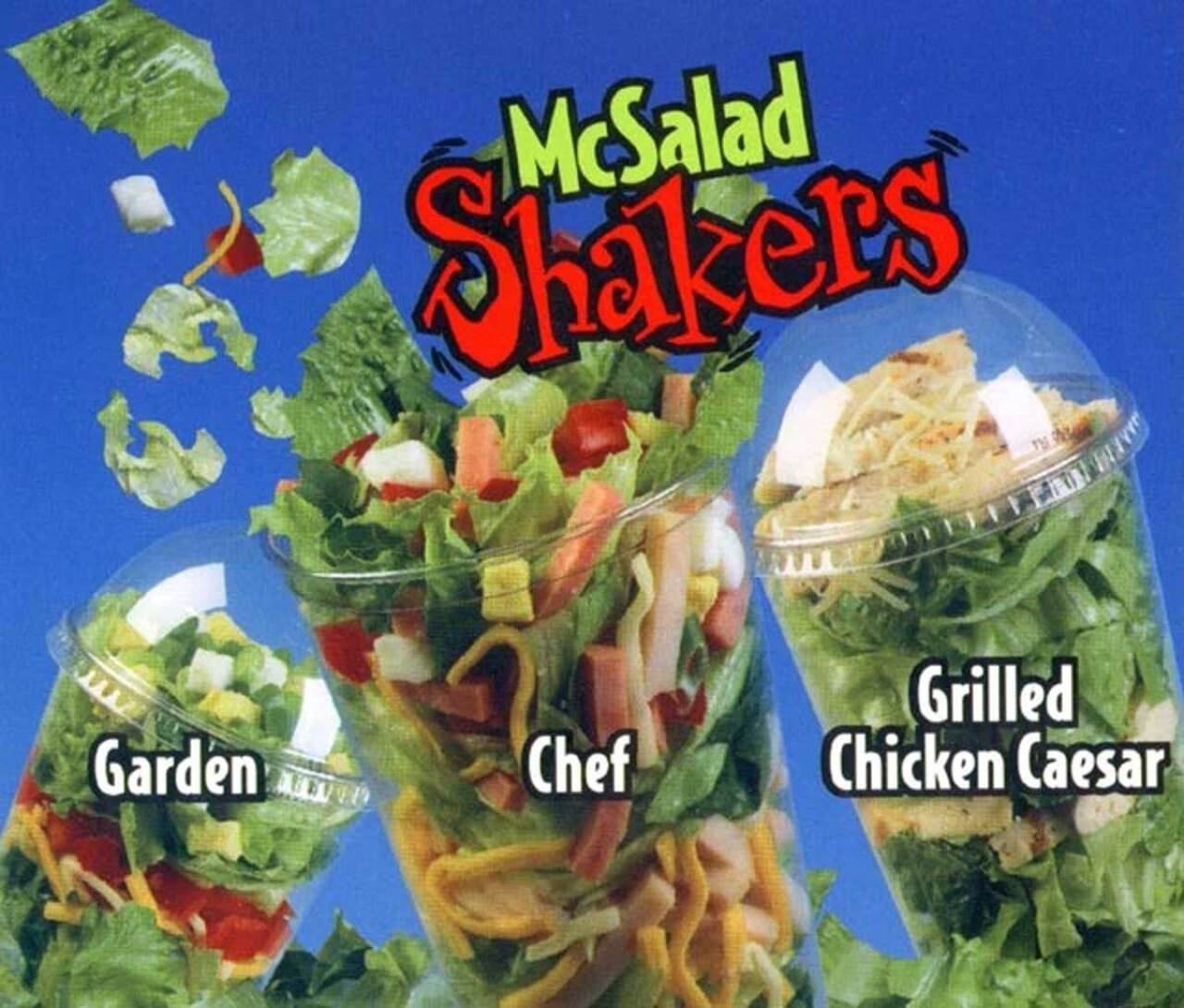 Vintage advertisement for the McSalad Shakers at McDonald's