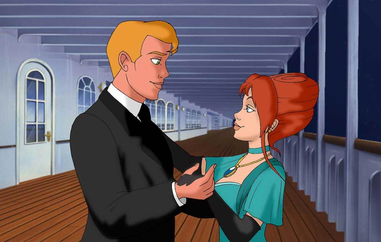 An animated still from ‘Titanic: The Legend Goes On’.