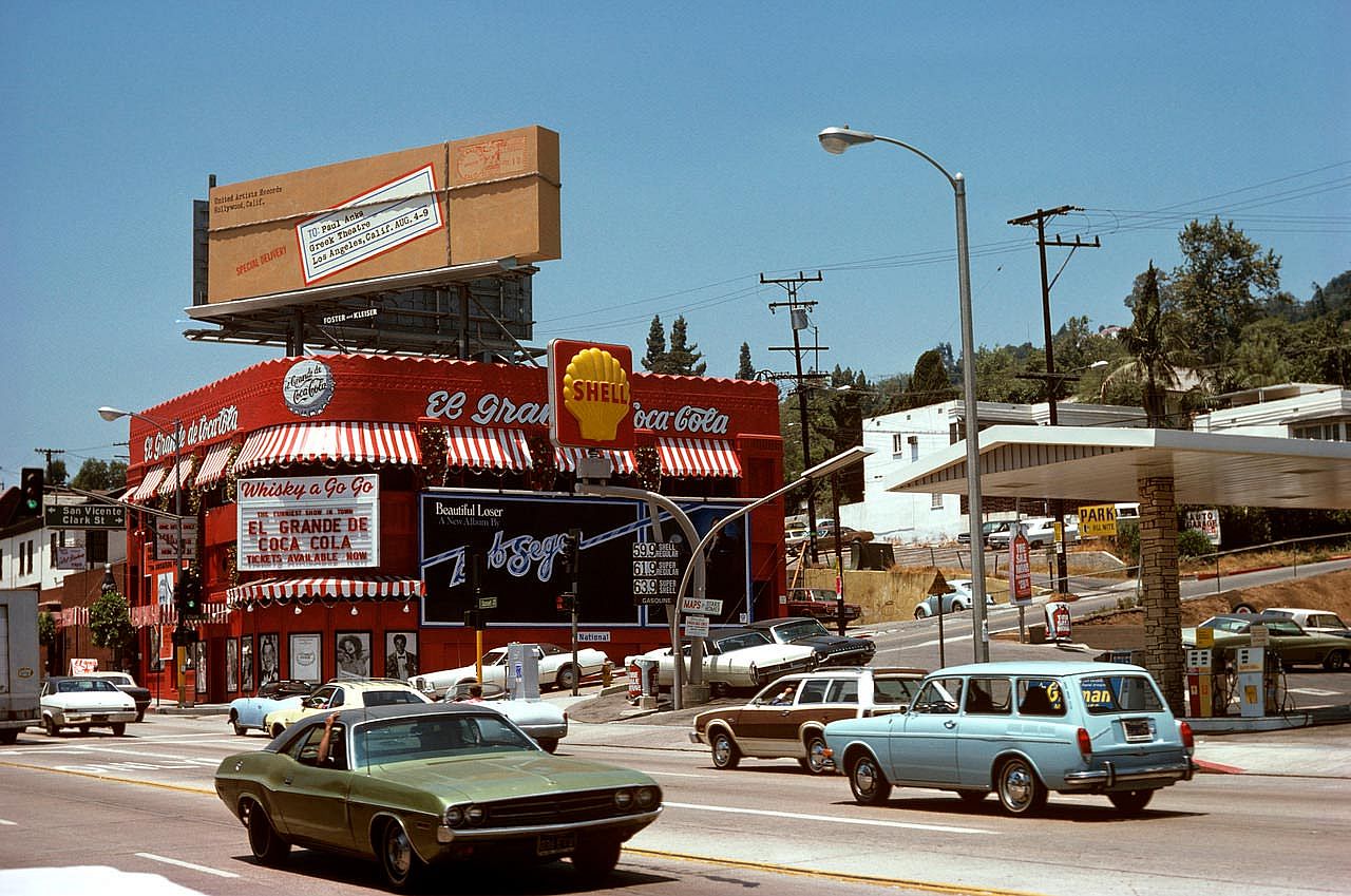 A color photo of West Hollywood, California in 1975