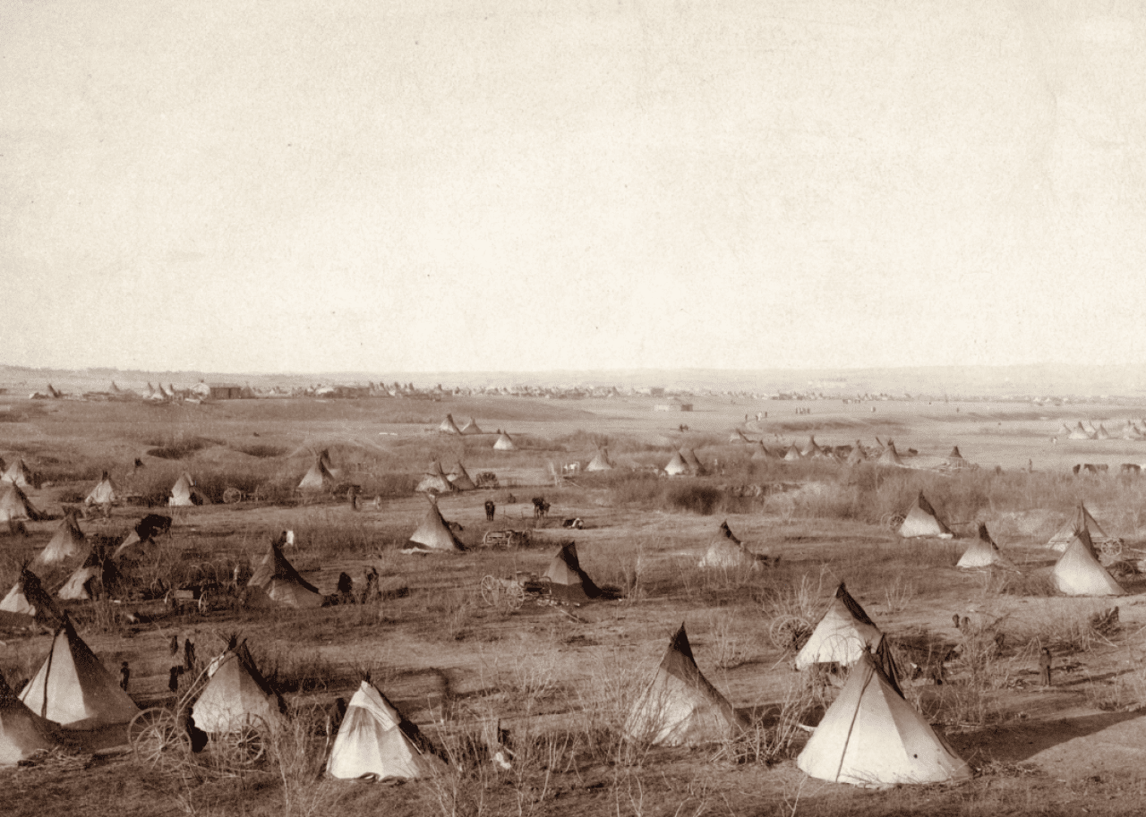 Historic photo of Pine Ridge Reservation.