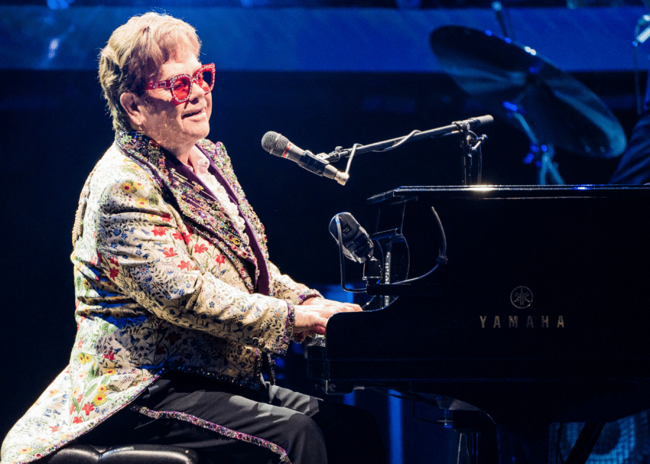 Elton John Elton John performs during the Farewell Yellow Brick Road Tour.