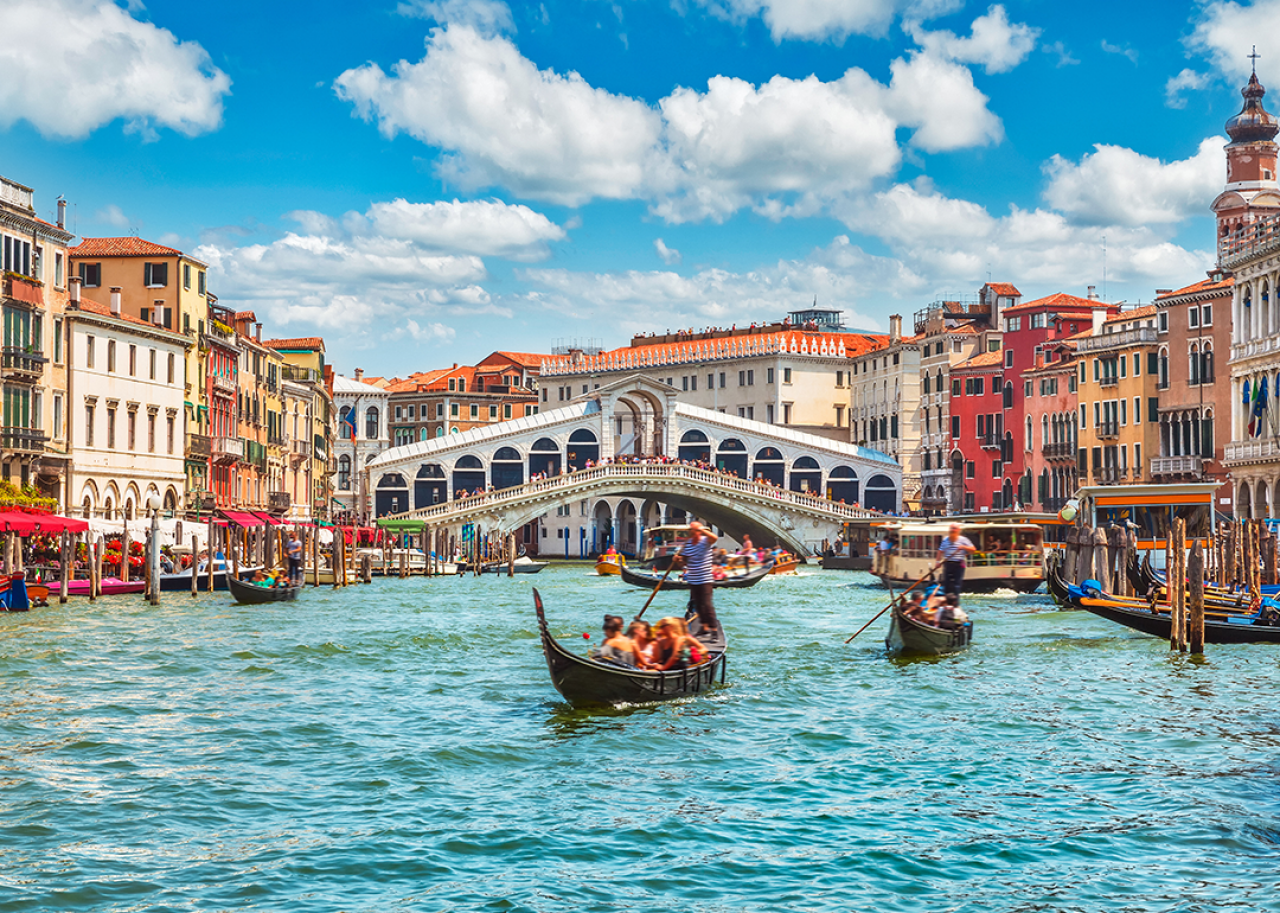 Rialto Bridge on Venice’s Grand Canal.