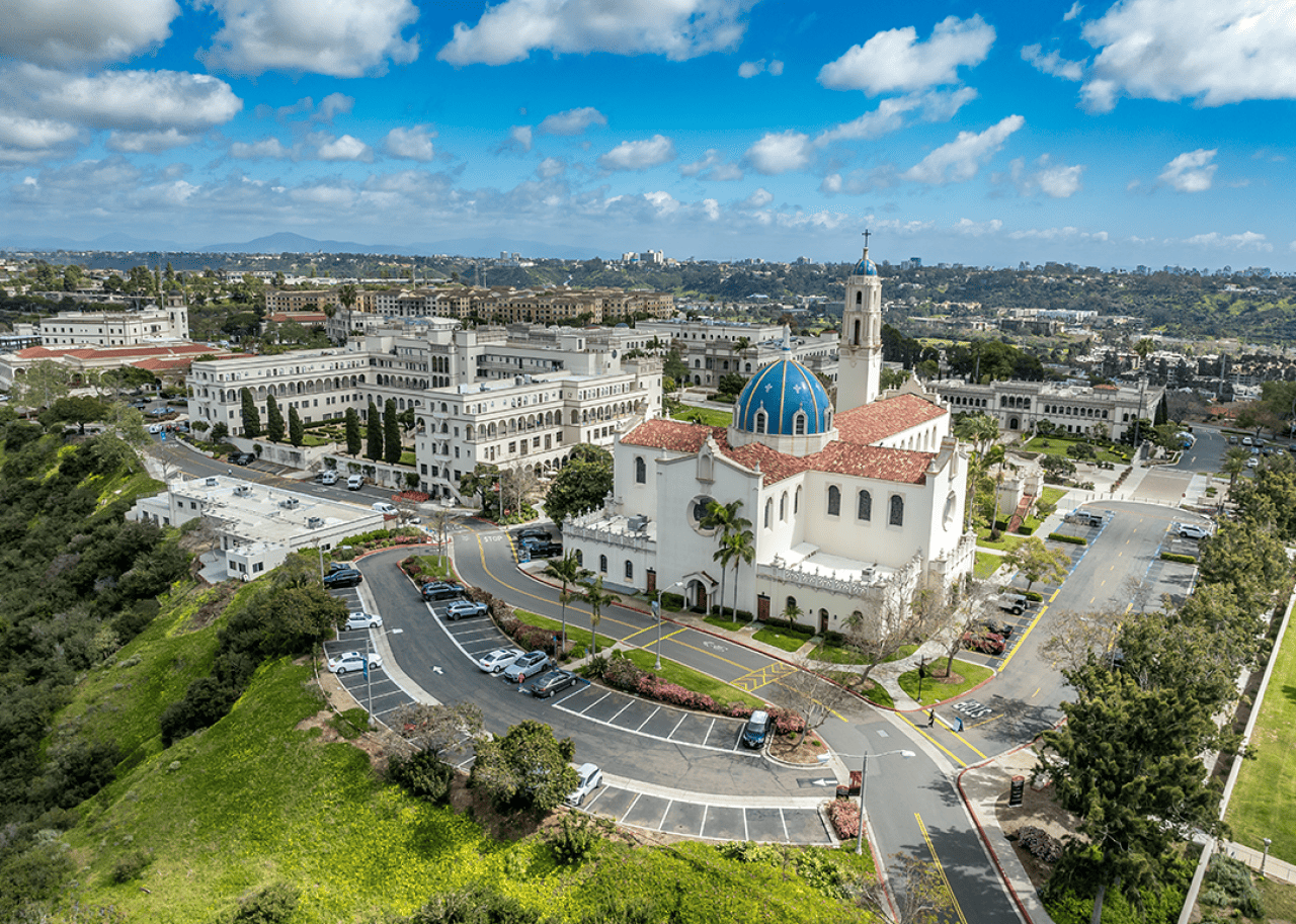 #40. University of San Diego Aerial view of The Immaculata Church at the University of San Diego.