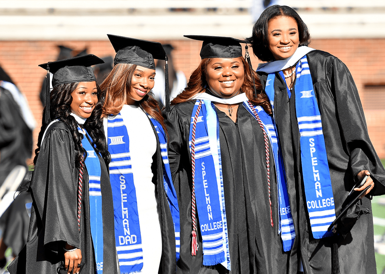 Spelman College graduates participate in commencement activities.