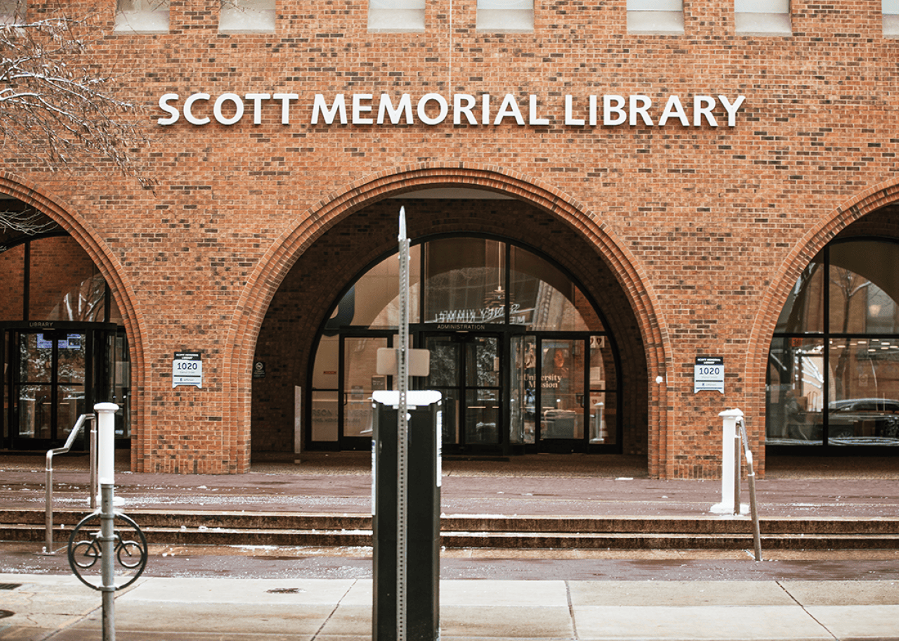 Scott Memorial Library at Thomas Jefferson University on Walnut Street.