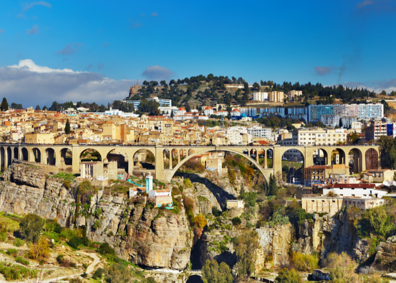 A distant view of Constantine, Algeria.