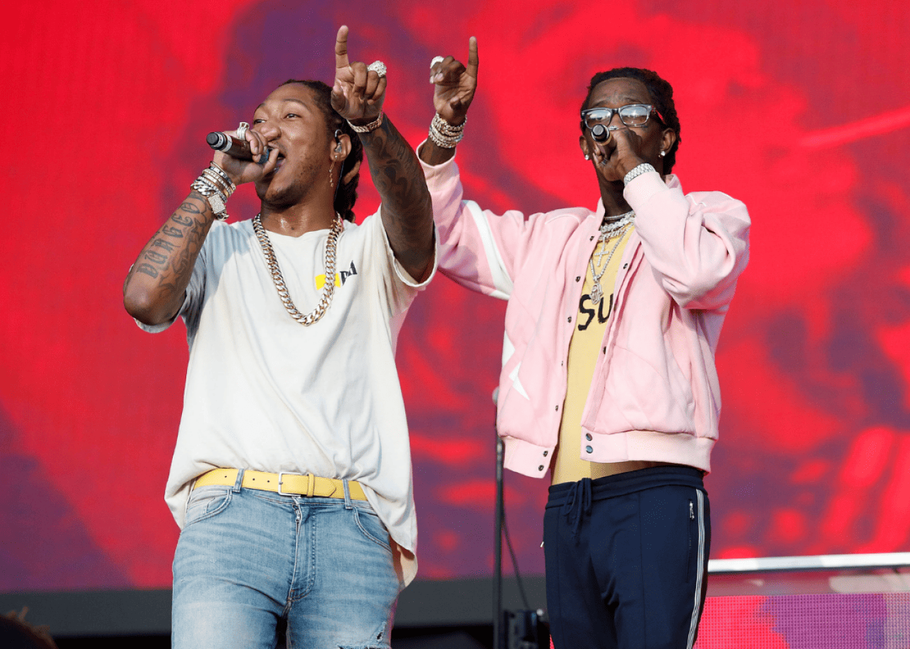 No cap Future and Young Thug performing.