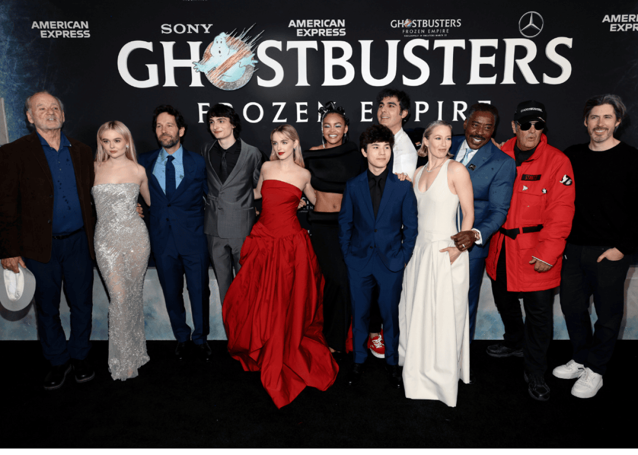 Bill Murray, Paul Rudd, Ernie Hudson, Dan Aykroyd and other castmembers attend the premiere of 