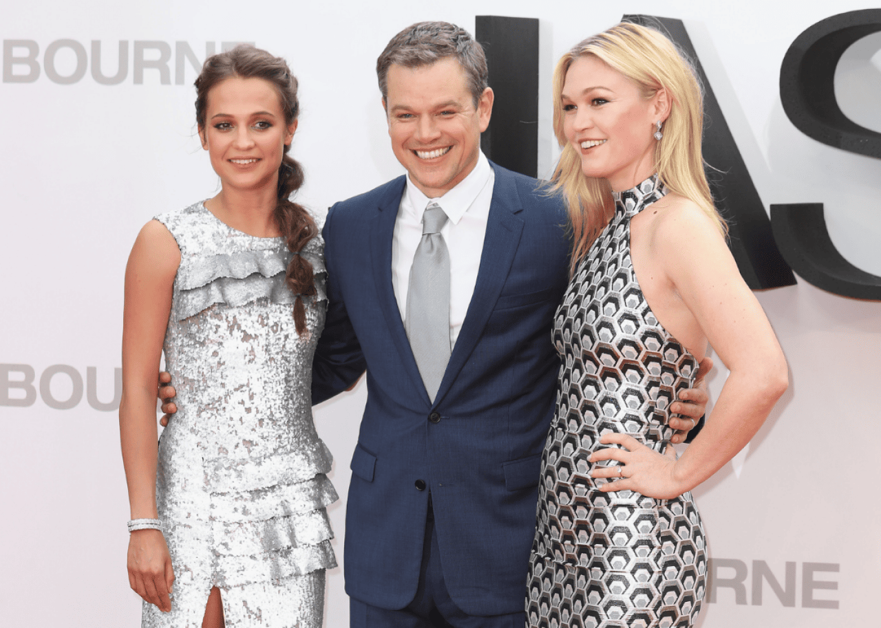 Alicia Vikander, Matt Damon and Julia Stiles attend the 