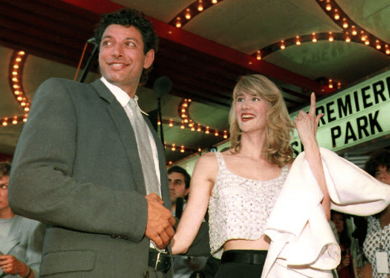 Jeff Goldblum and Laura Dern arrive for the world premiere of the movie 