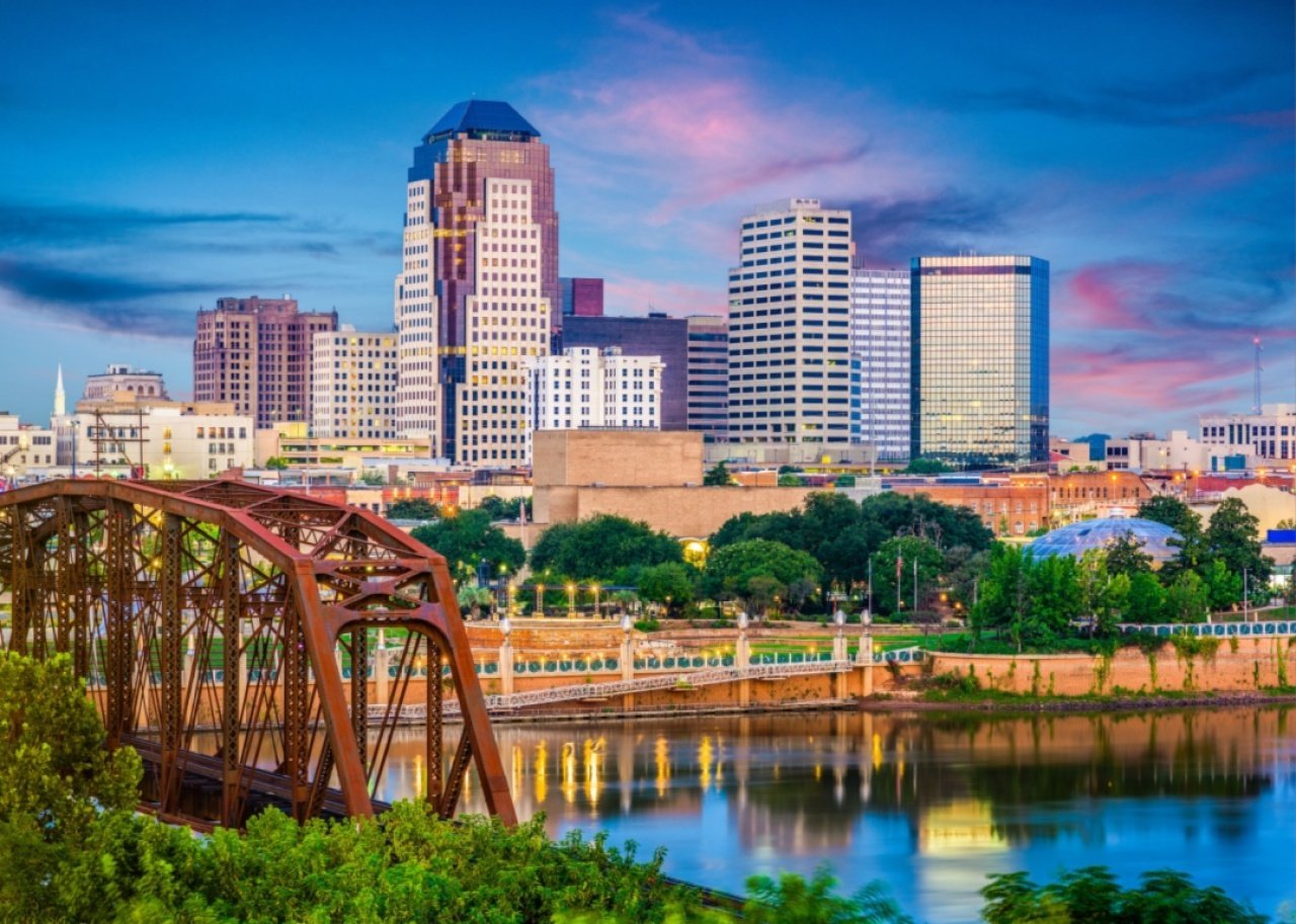 The Shreveport skyline.