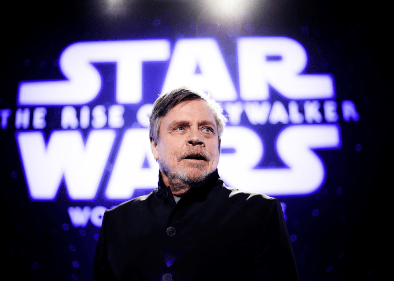 Mark Hamill attends the Premiere of Disney's 