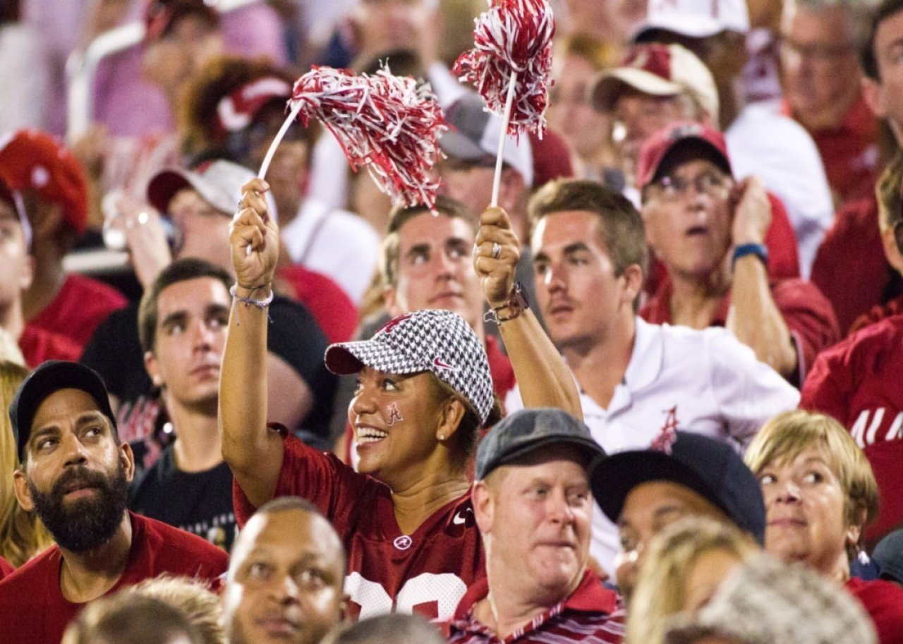 #6. University of Alabama University of Alabama fans in the stadium.