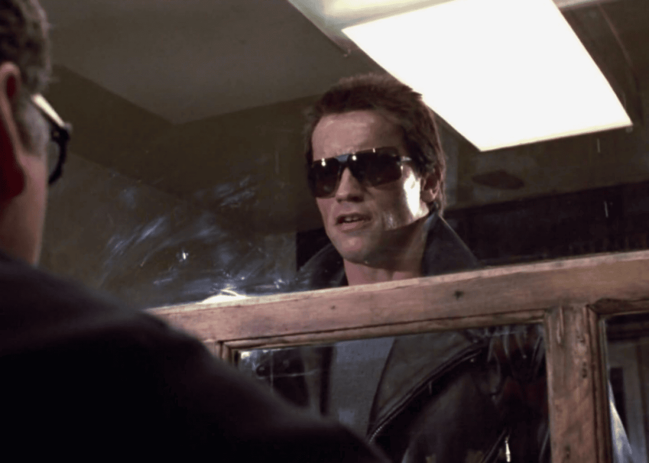 Arnold Schwarzenegger in The Terminator.