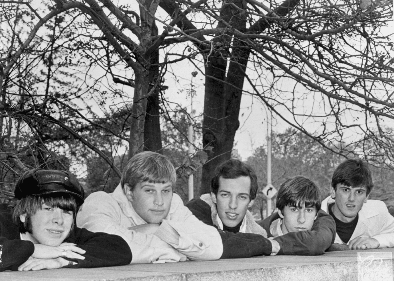 The Kingsmen touring group posing for a portrait in circa 1966.