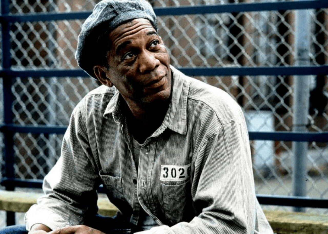 Morgan Freeman in The Shawshank Redemption.