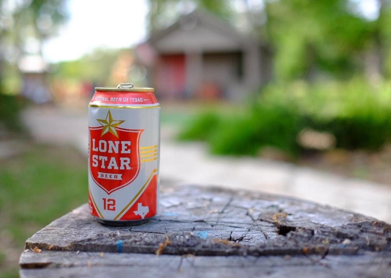 A colorful can of Lone Star Beer.