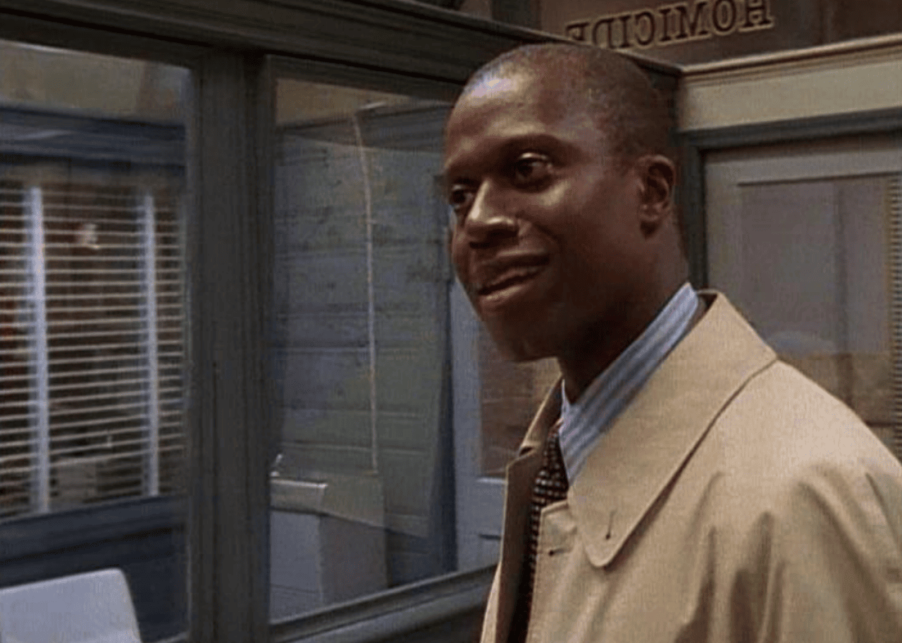 A detective at the police station.