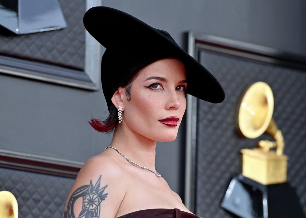 Halsey at the GRAMMY Awards at MGM Grand Garden Arena.