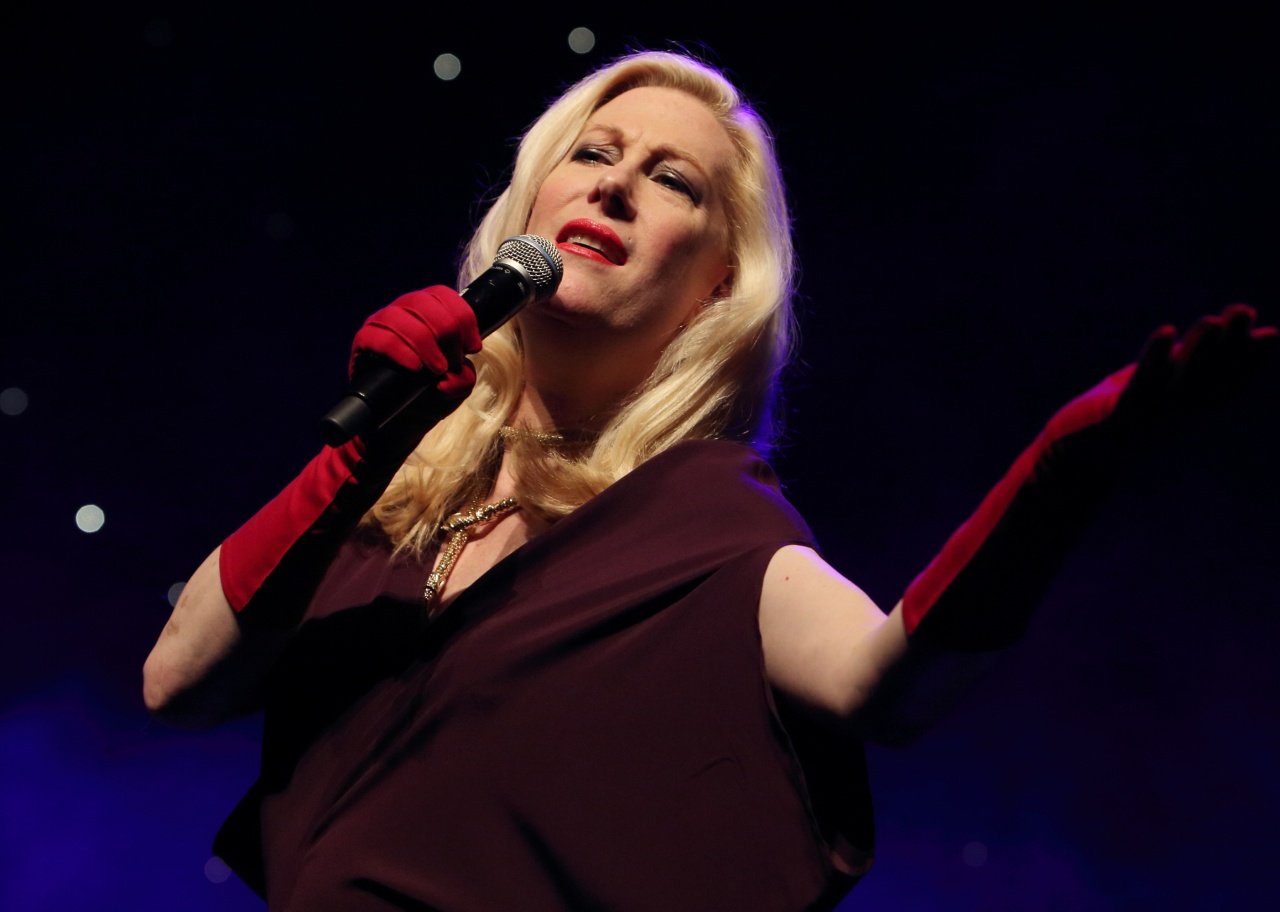 Justin Vivian Bond on stage at Queen Elizabeth Hall in London, United Kingdom.