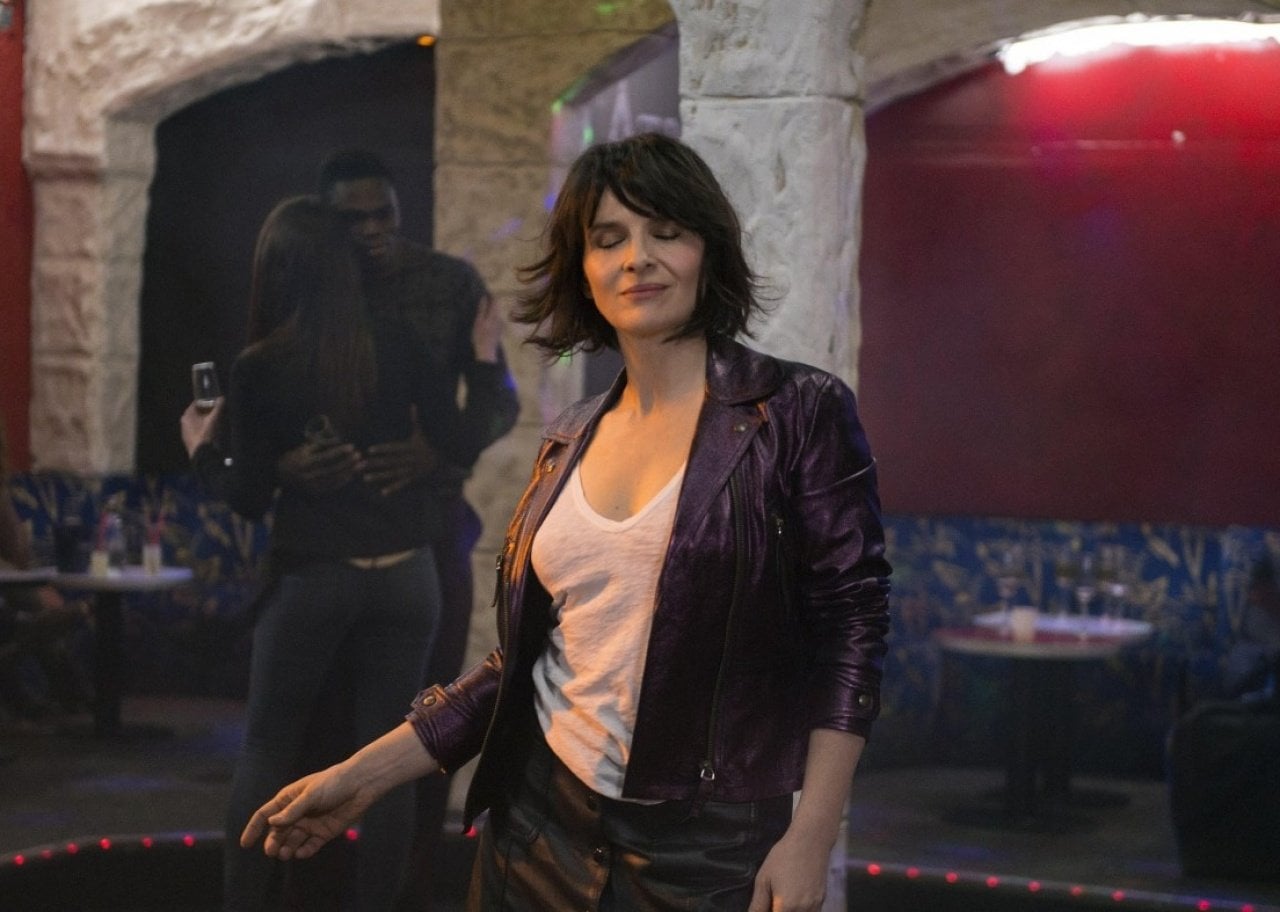 Juliette Binoche smiling.