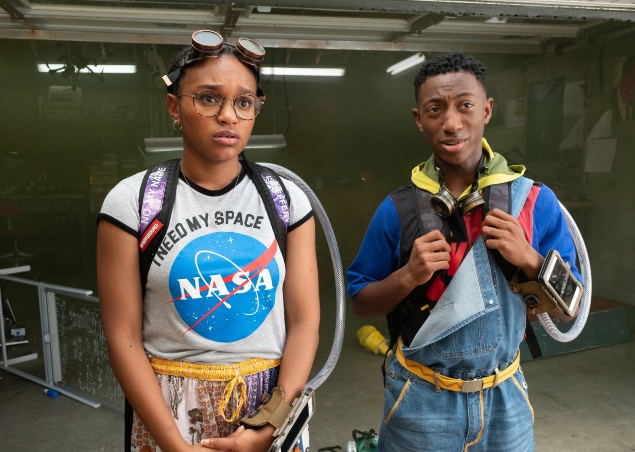 Two kids looking confused.