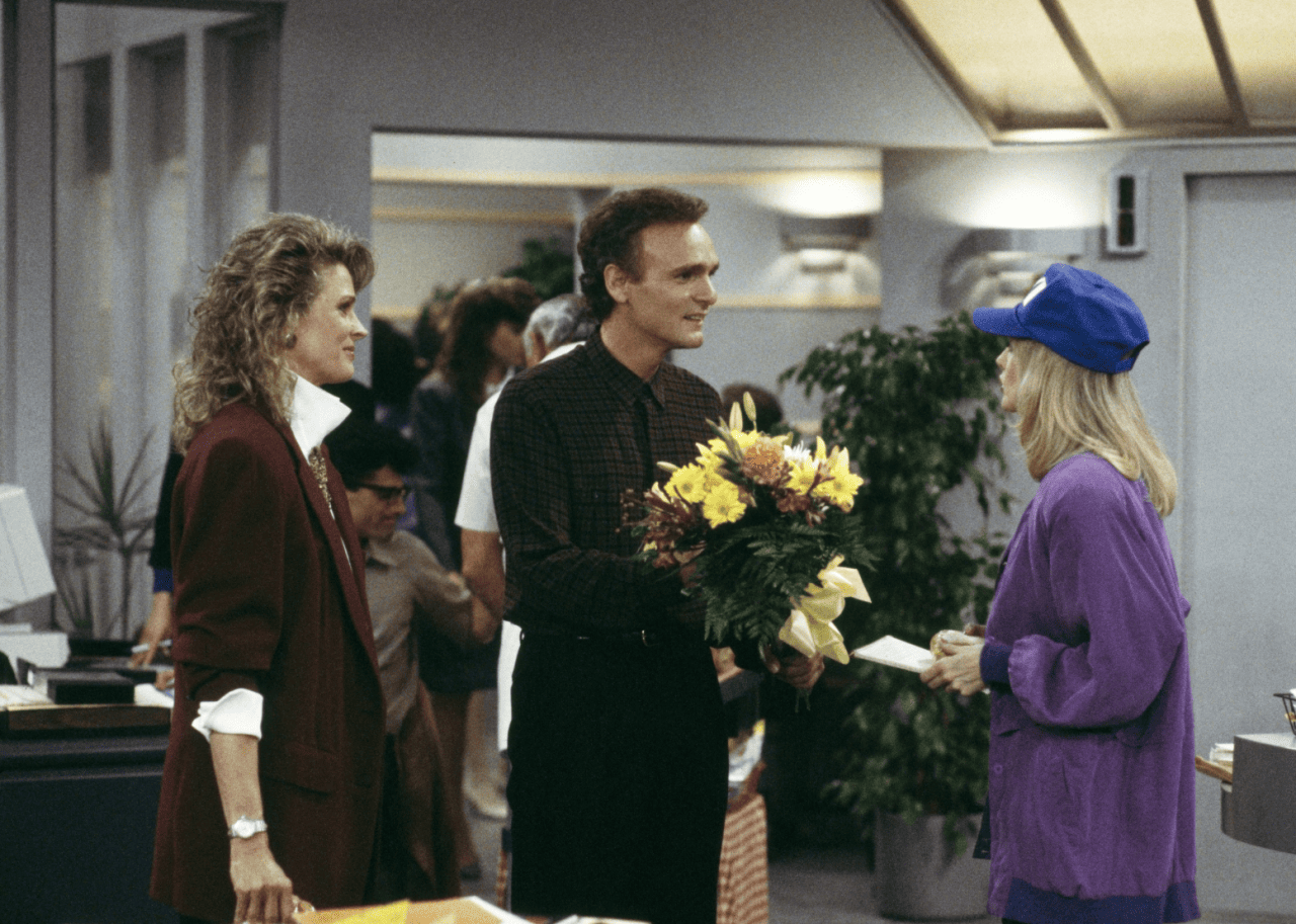 Candice Bergen, Morgan Fairchild, and Joe Regalbuto in 
