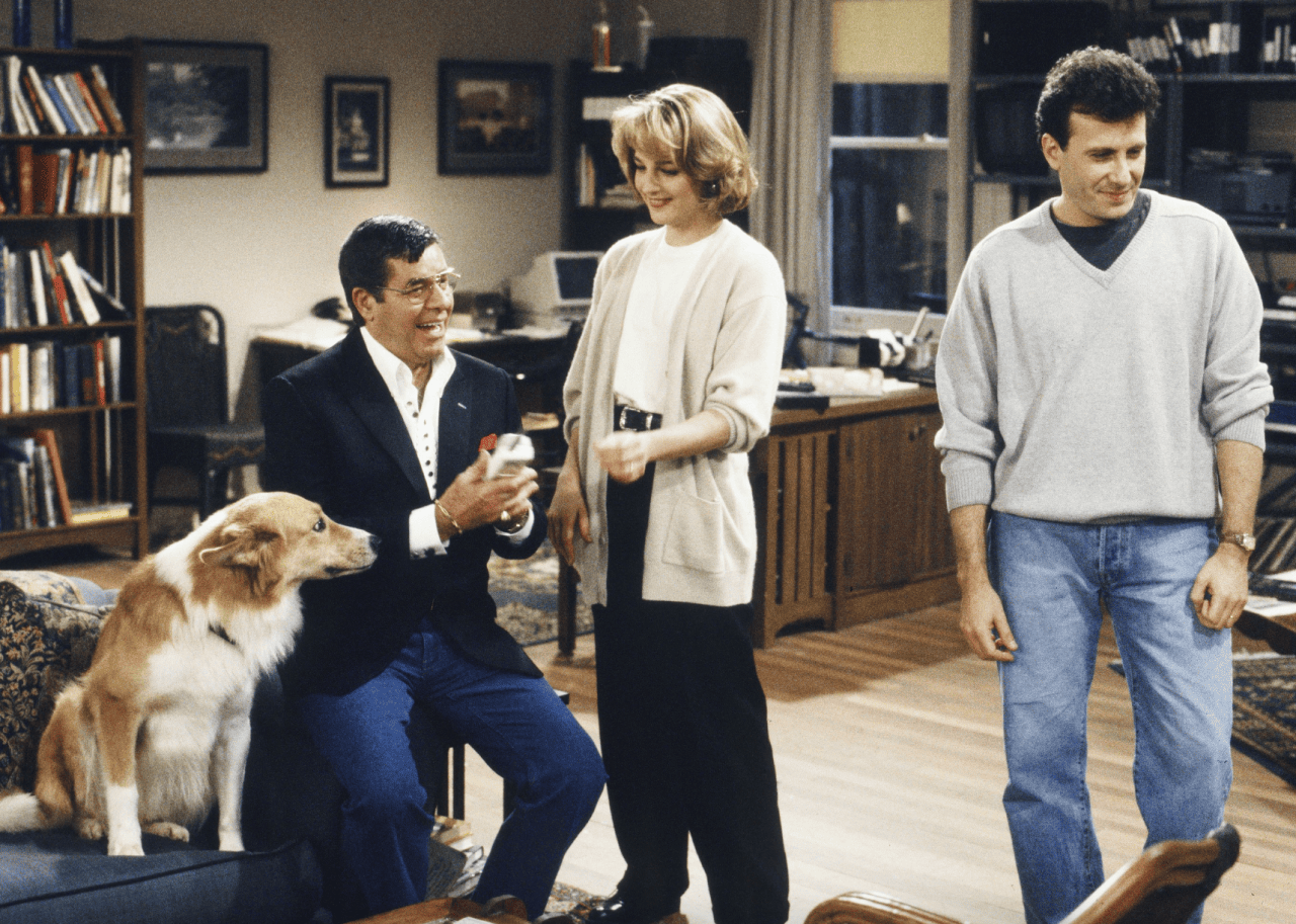 Helen Hunt, Jerry Lewis, Paul Reiser, and Maui in 