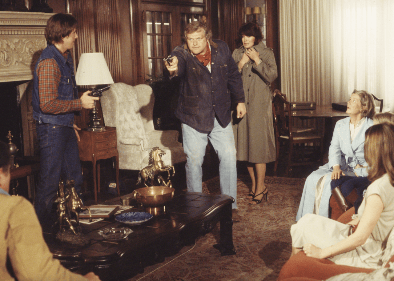 Barbara Bel Geddes, Brian Dennehy, and Linda Gray in 