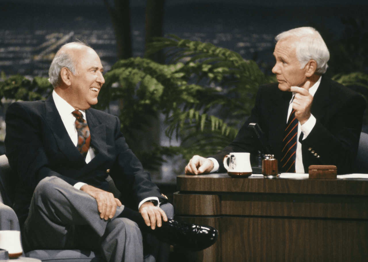Johnny Carson and Carl Reiner in 