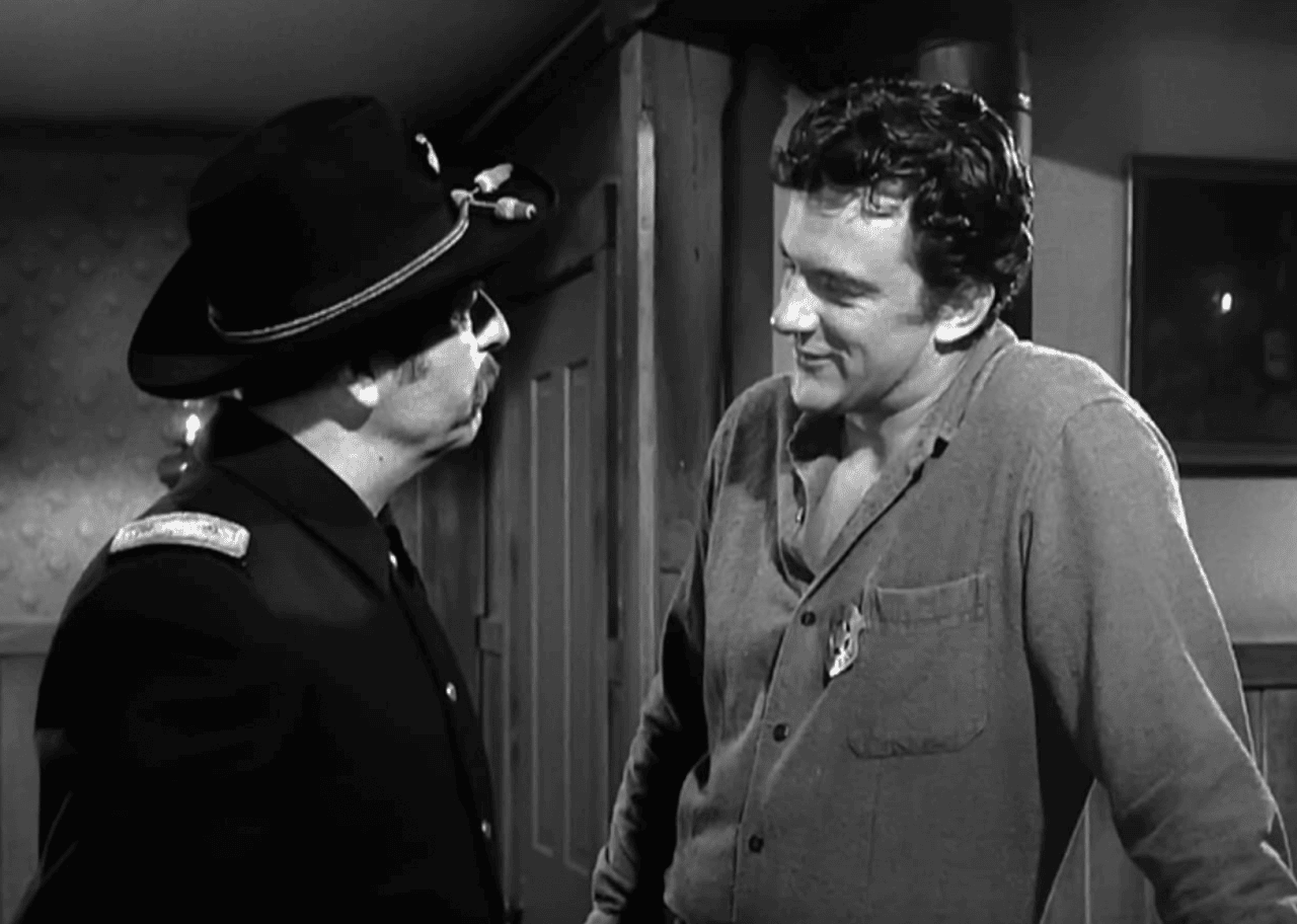 James Arness and Richard Keith in 