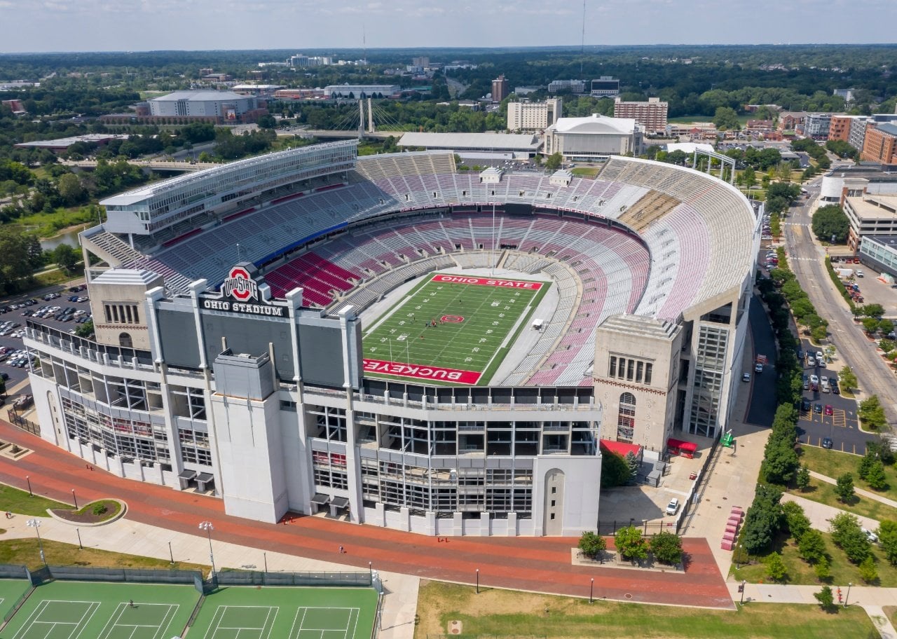 Aerial view of Ohio Stadium.