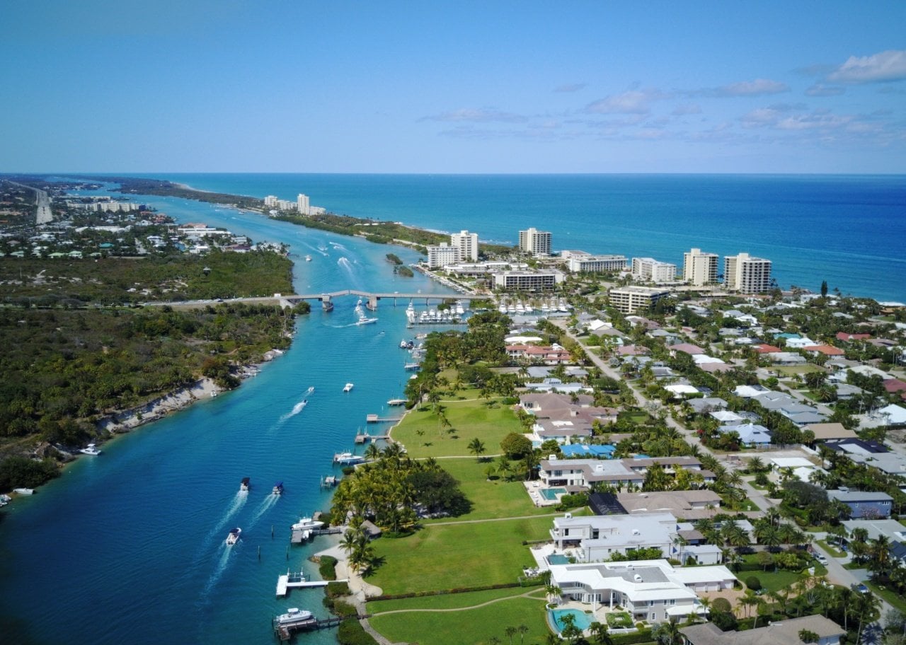 Aerial view of Jupiter, FL