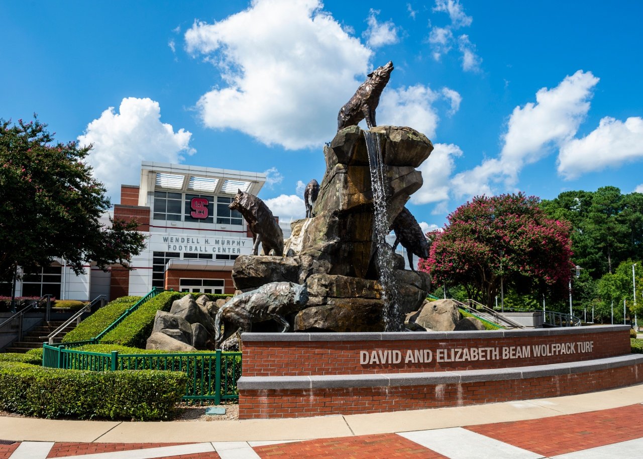 North Carolina State College Football facility in front of Carter Stadium.