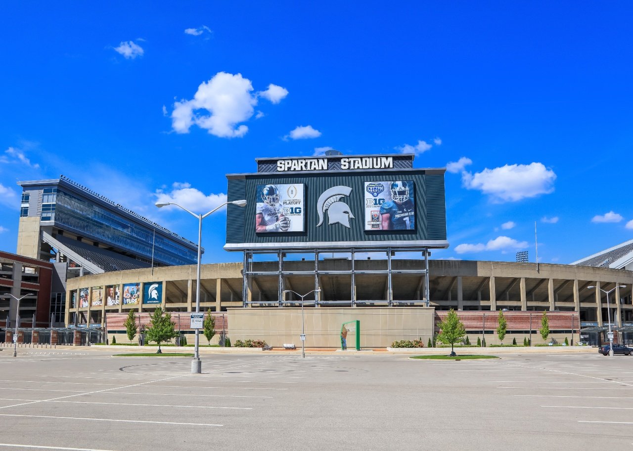 Entrance to the Spartan stadium at Michigan State University.