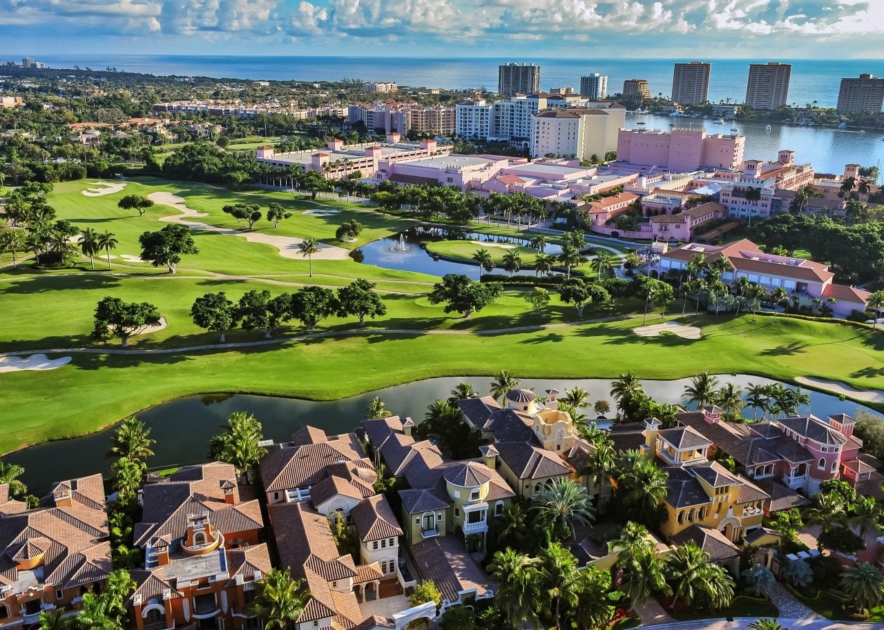 Aerial view of Boca Raton, FL
