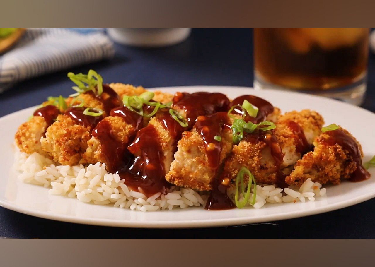 Air Fryer Chicken Katsu with Homemade Katsu Sauce
