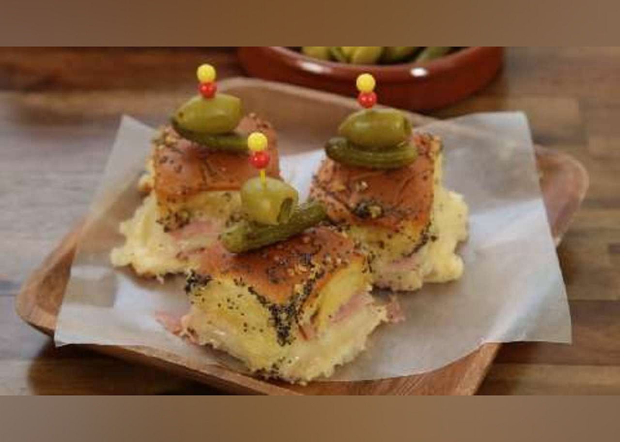 Baked Ham and Cheese Party Sandwiches