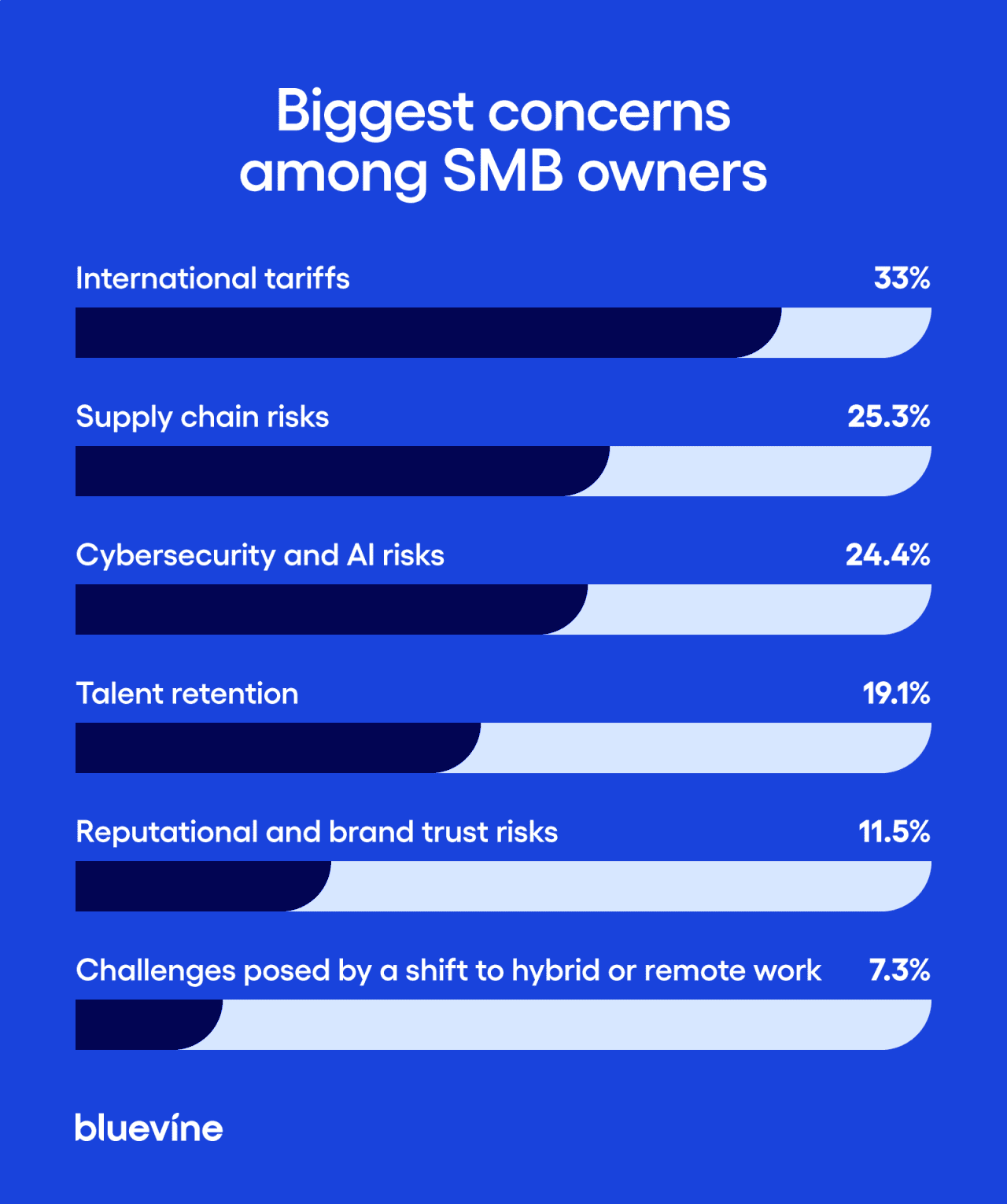Infographic about biggest concerns among SMB owners.