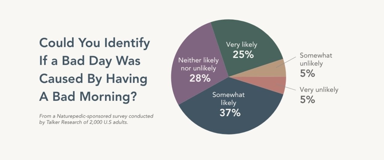 Percentages of respondents that can identify a bad day was caused by a bad morning.