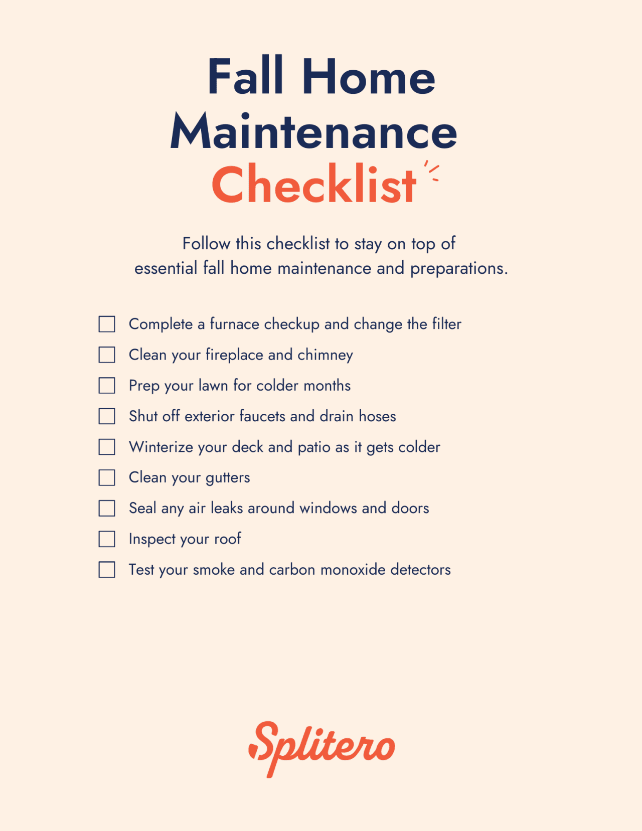 A fall home maintenance checklist to stay on top of the essentials.