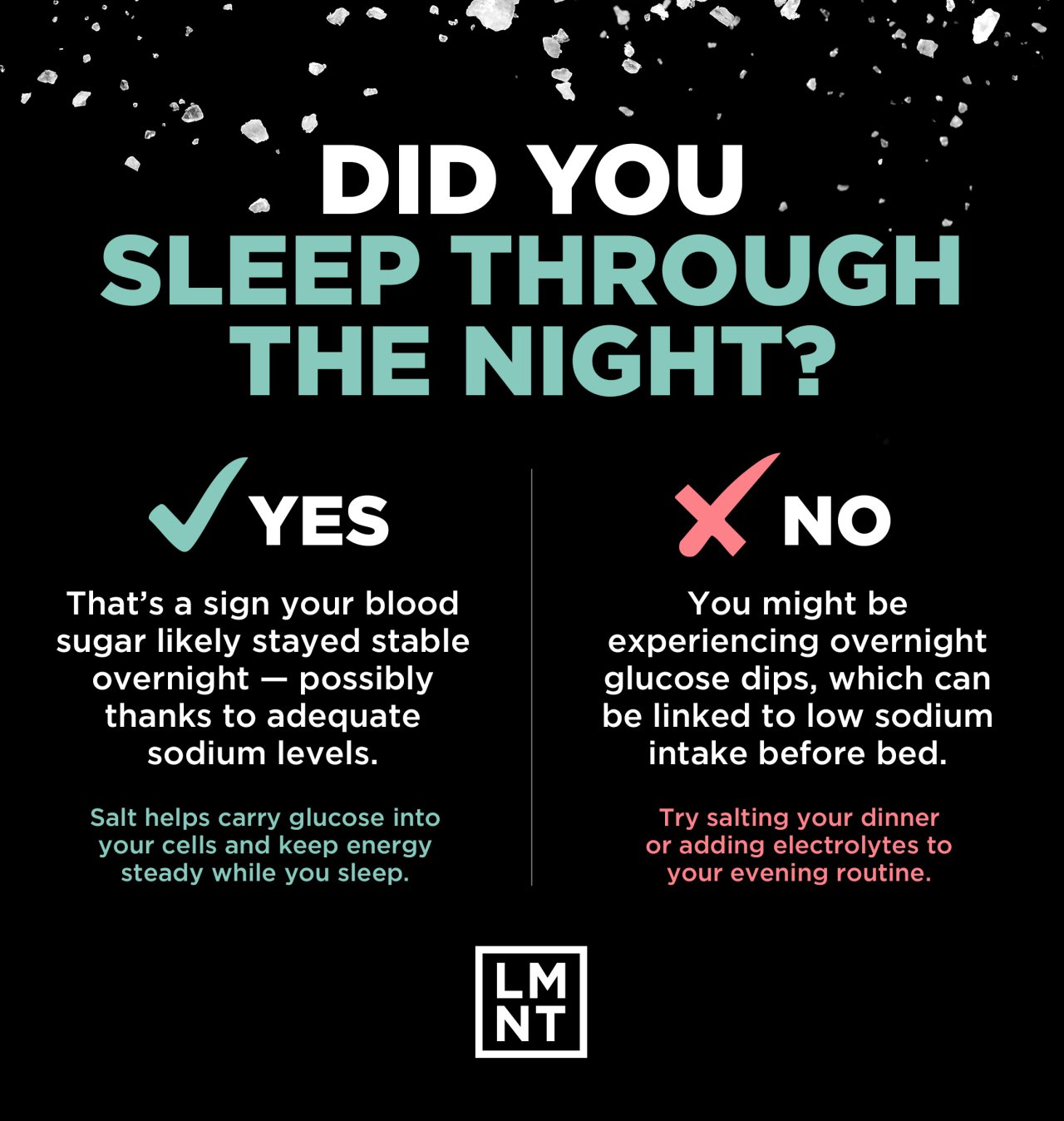 Infographic exploring reasons why or why not you slept through the night.