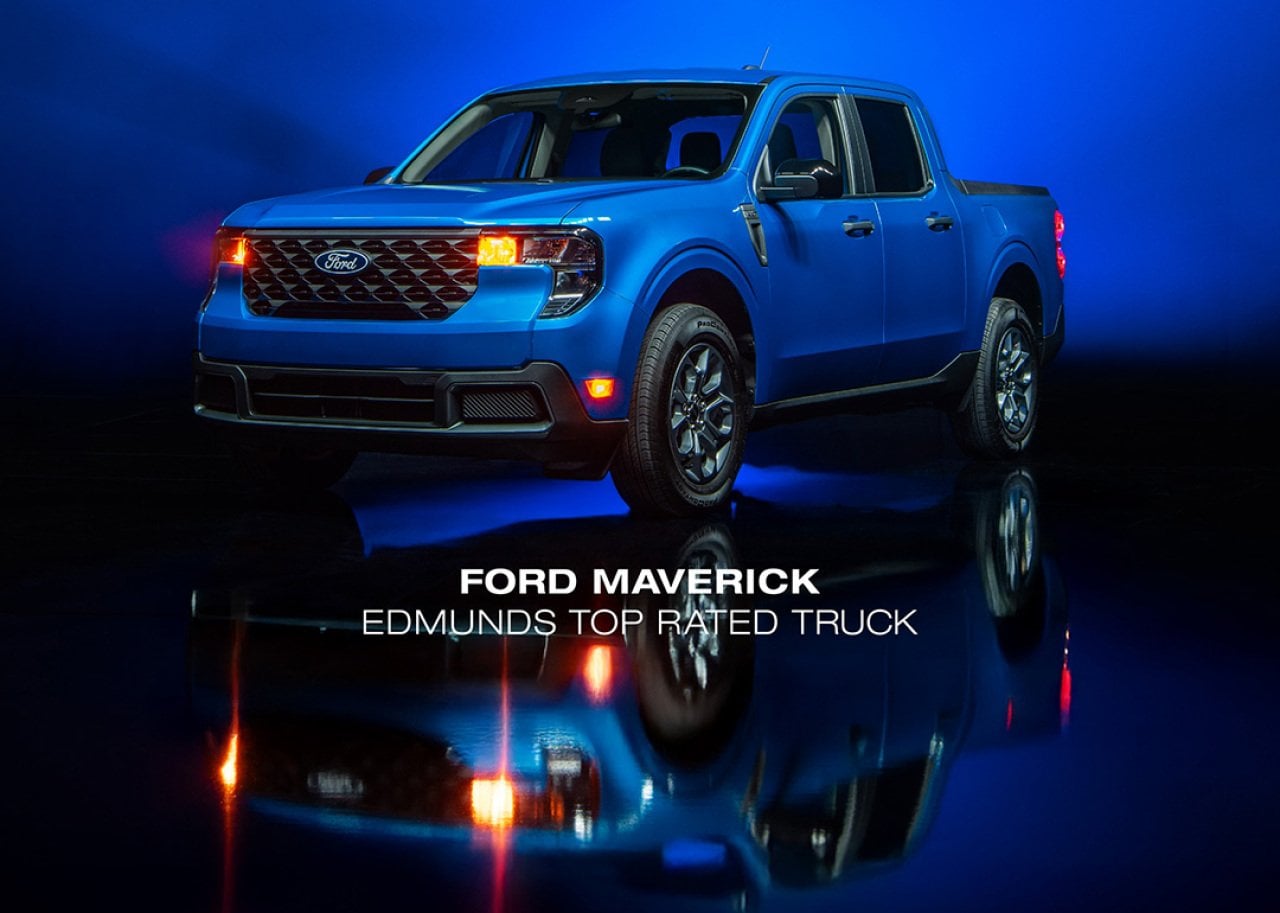 This photo provided by Edmunds shows the Ford Maverick, the Edmunds Top Rated Truck for 2026. 