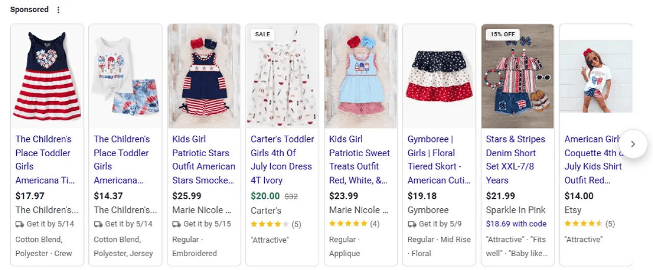 Shopping results sourced from Google. 