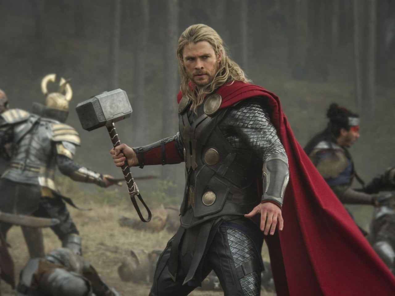 Thor holding his hammer