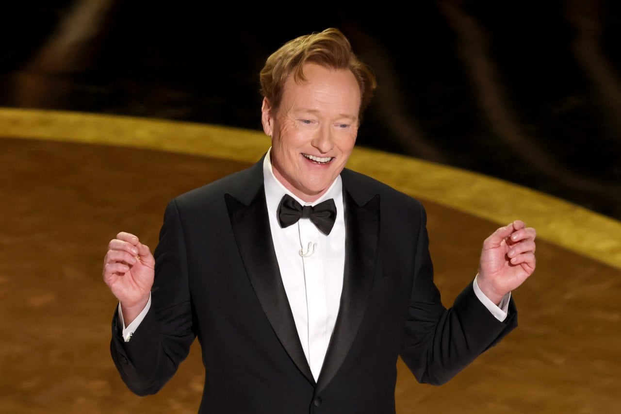 Host Conan O'Brien speaks onstage during the 97th Annual Oscars at Dolby Theatre on March 02, 2025 in Hollywood, California