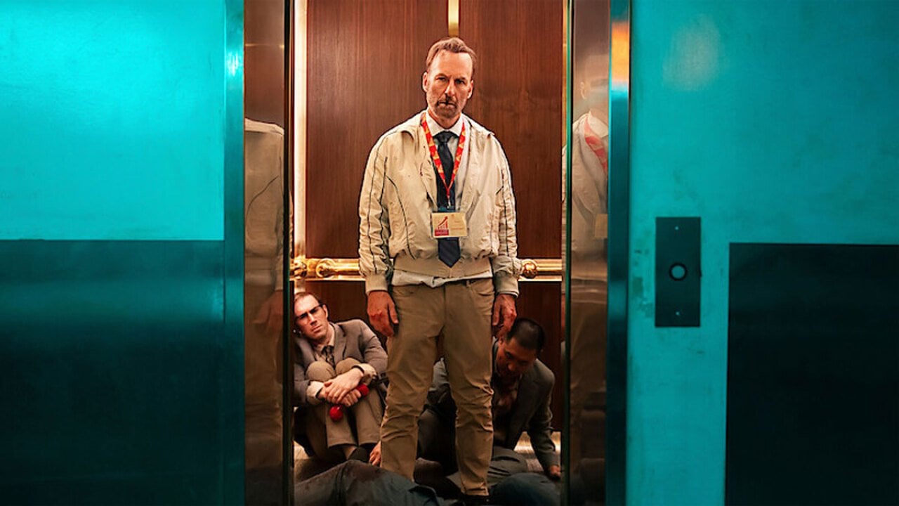 Bob Odenkirk in an elevator in Nobody 2